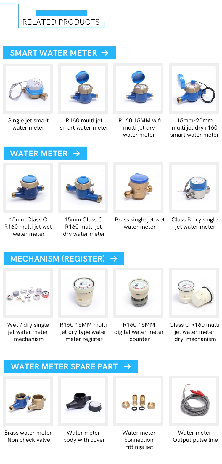 R160 Multi Jet Dry Type Water Meter Mechanism (NX-1)